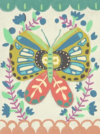 Framed Flutterfly II Print