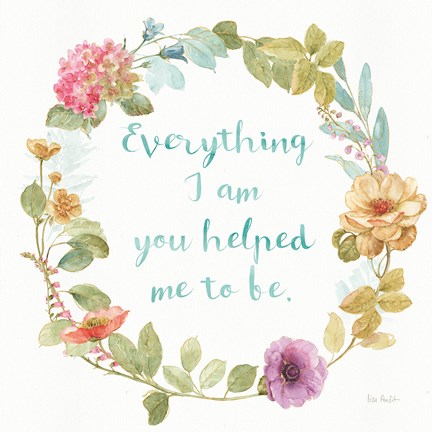 Framed Rainbow Seeds Wreath IV Everything Print