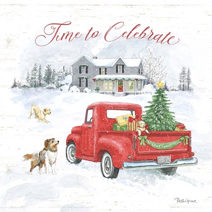 Framed Farmhouse Holidays VIII Print
