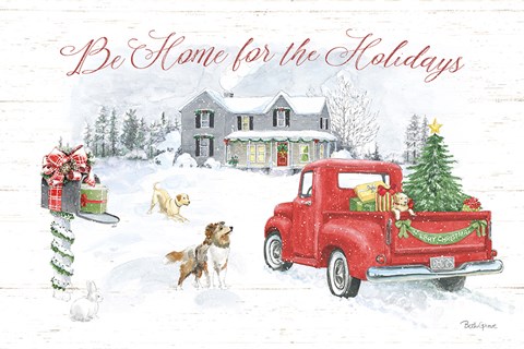 Framed Farmhouse Holidays VI Print