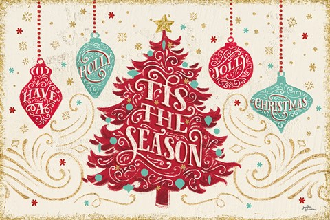 Framed Trimming the Tree II v2 Print