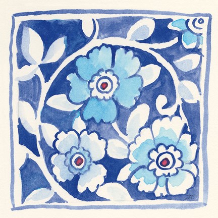 Framed Peacock Garden IX Print