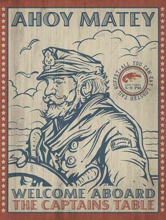 Framed Captains Table Print
