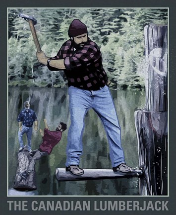 Framed Canadian Lumber Jack Print