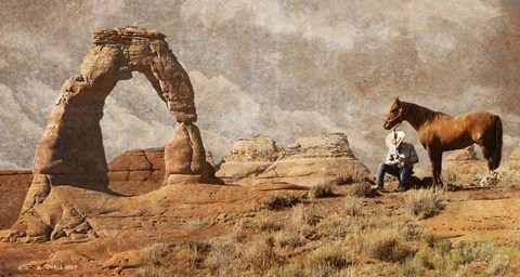 Framed Cowboy Arch Print