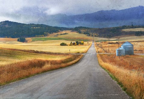 Framed Crossroads Idaho Side Print