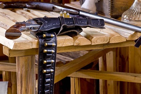 Framed Six Shooter With Gun Belt Payson Arizona Print