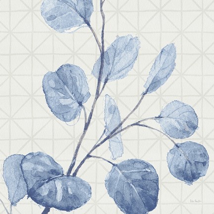 Framed Mixed Greens LI Blue Print