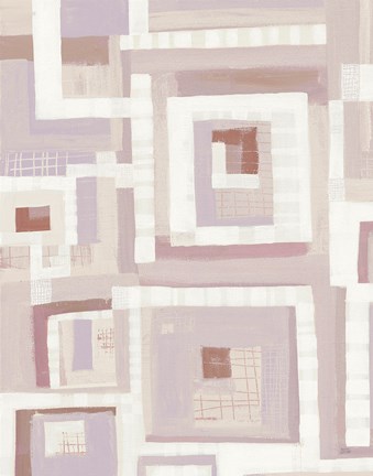 Framed Harbor Windows VII Blush Print