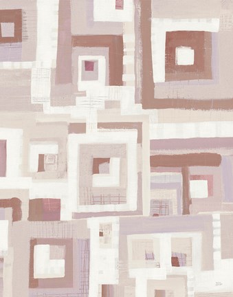 Framed Harbor Windows VIII Blush Print