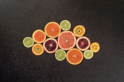 Framed Citrus Drama I Print