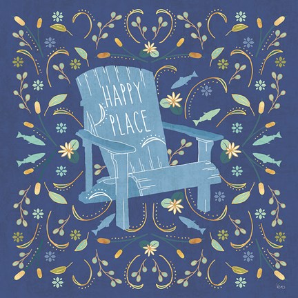 Framed Otomi Lake IV Dark Print