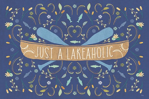 Framed Otomi Lake I Dark Print