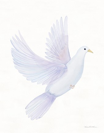 Framed Easter Blessing Dove I Print