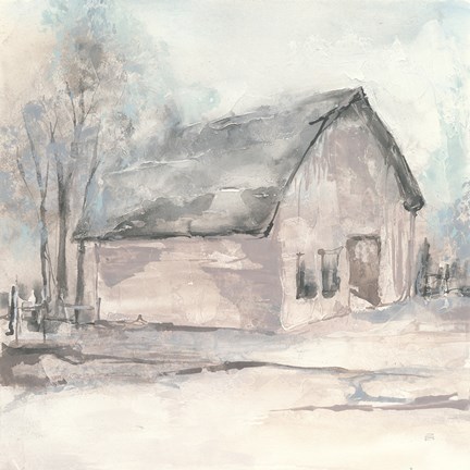 Framed Barn I Print