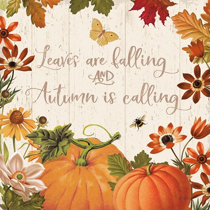 Framed Fall Garden III Print