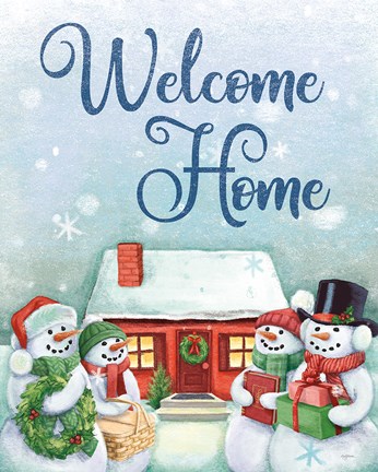 Framed Classic Snowmen V Print