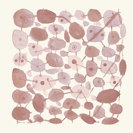 Framed Mid Century IV Blush Print