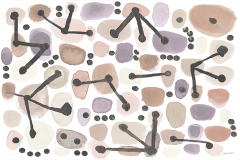 Framed Mid Century I Blush Print