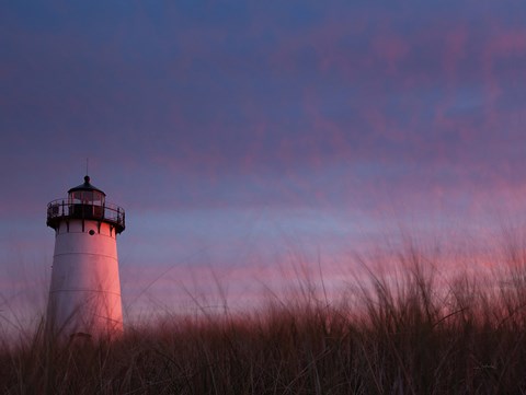 Framed Lighthouse at Sunset Print