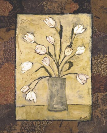 Framed Blooms in Border I Print