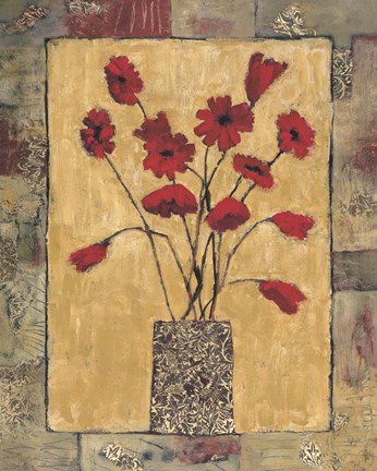 Framed Blooms in Border III Print