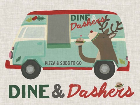 Framed Food Truck Holidays I Print