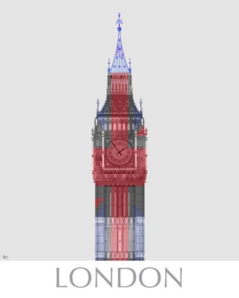 Framed London Big Ben Union Jack Print