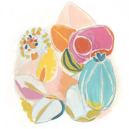 Framed Floral Vibe III Print