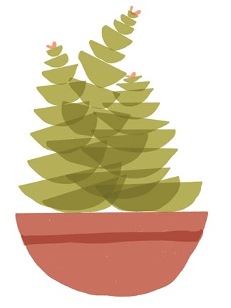 Framed Mod Cactus VI Print