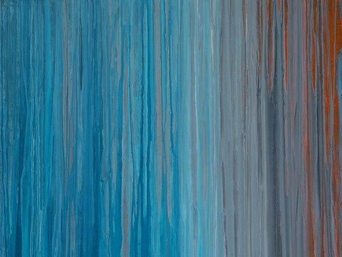 Framed Drenched in Teal I Print