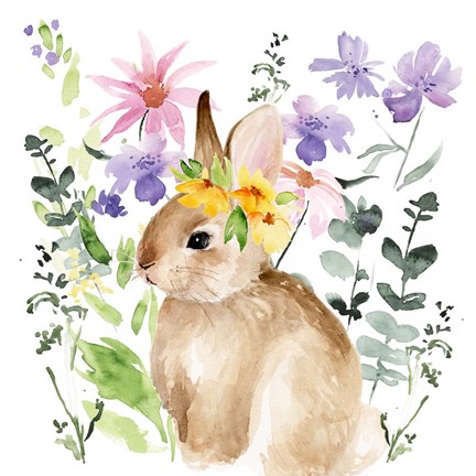 Framed Watercolor Spring Garden I Print