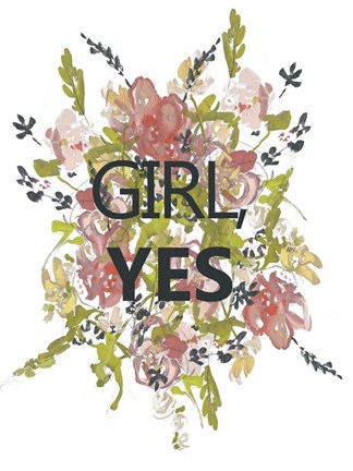 Framed Empower Flowers II Print