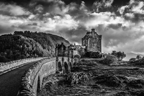 Framed Fairytale Castle 2 Black &amp; White Print