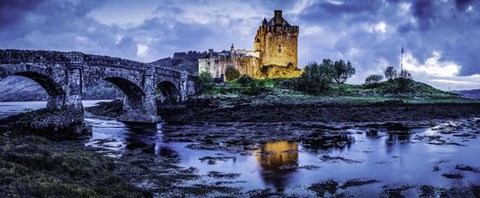 Framed Fairytale Castle Twilight Panorama Print