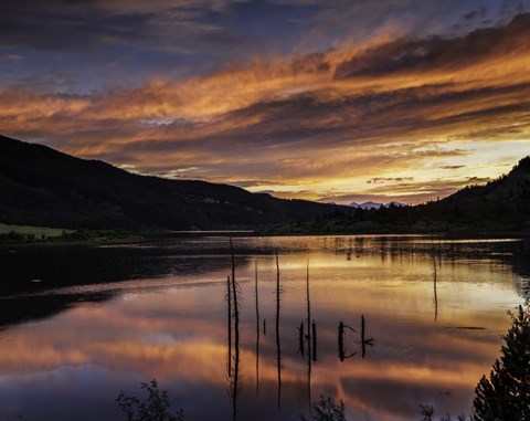 Framed Red Hills Sunset Print