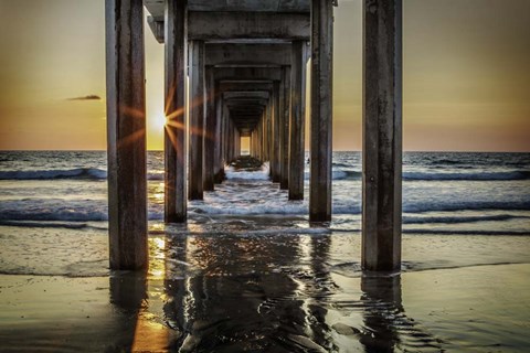 Framed Cali Pier 3 Print