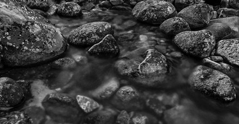 Framed River Rocks 2 Black &amp; White Print