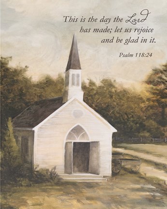 Framed Let Us Rejoice Church Print