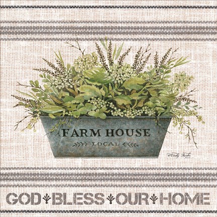 Framed Galvanized Farmhouse God Bless Print