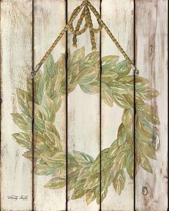 Framed Rope Hanging Wreath Print