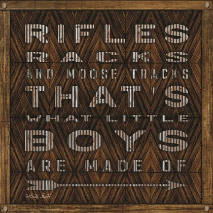 Framed Rifle Racks in Moose Tracks Print