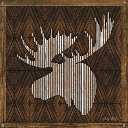 Framed Moose Head Print