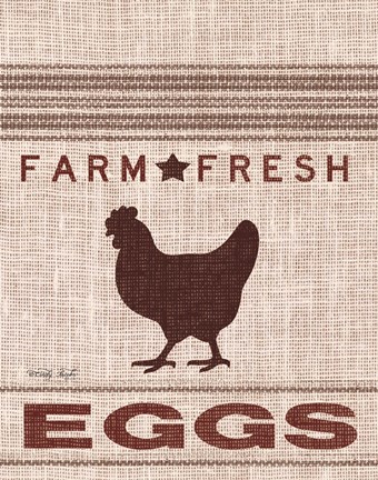 Framed Grain Sack Eggs Print