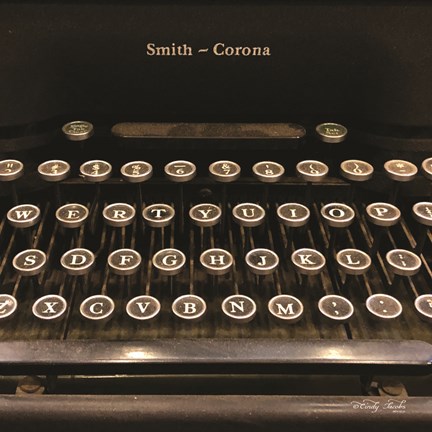 Framed Smith Corona Typewriter Print