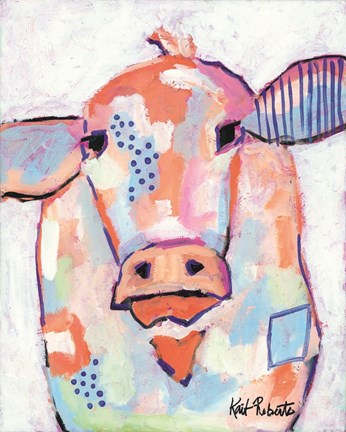 Framed Moo Series:  Bernadette Print