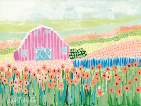 Framed Strolling the Farm Print