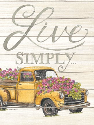 Framed Live Simply Print