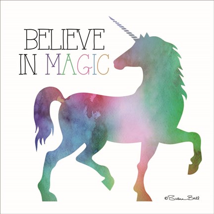 Framed Believe in Magic Unicorn Print