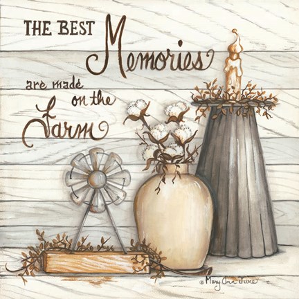 Framed Memories are the Farm Print